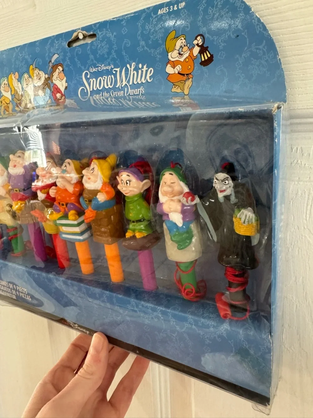 RARE Vintage Disney Snow White & the Seven Dwarfs 9-Piece Character Pen Set
